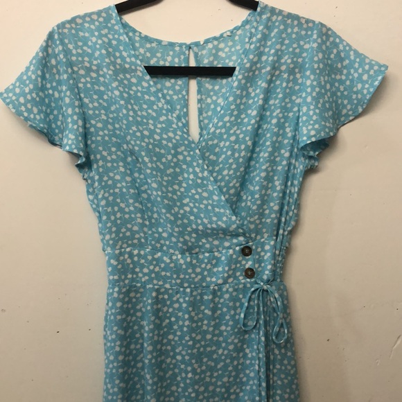 Women’s Blue and White Floral Pattern Summer Maxi Dress Size 4 - Picture 2 of 6